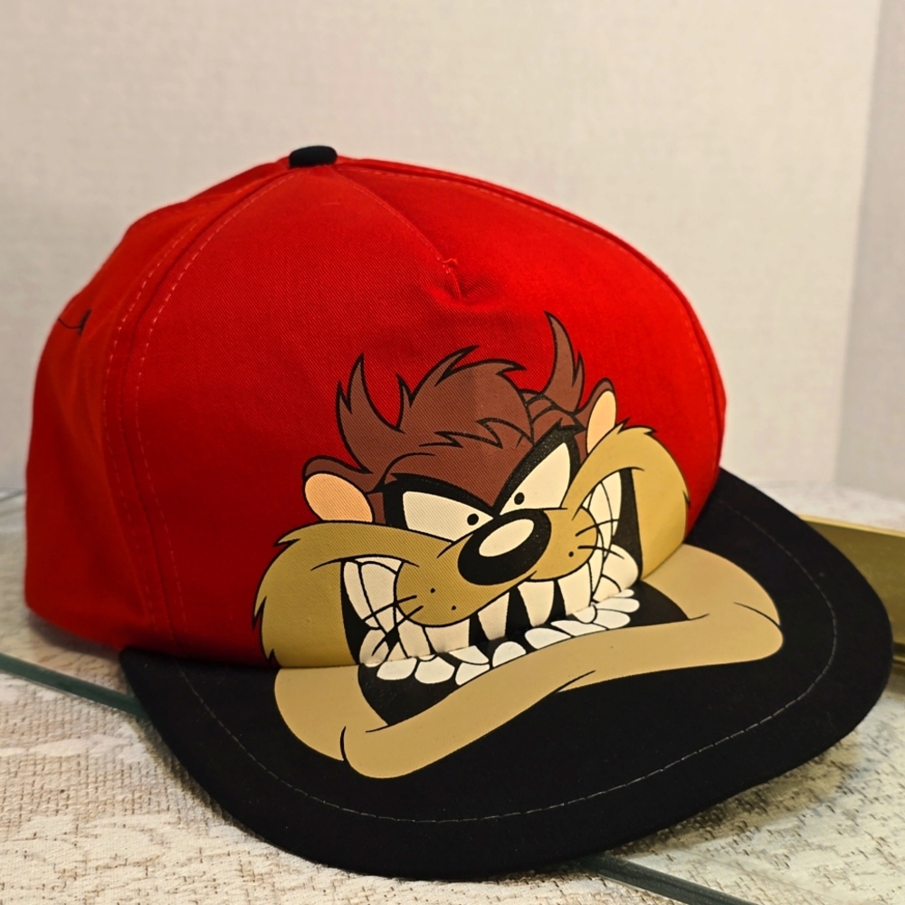 Mens Tasmanian Devil Looney Tunes 1994 Vintage Snapback Adjustable Trucker Hat